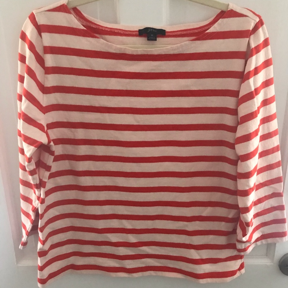 Breton heavy cotton Tee orange/creamy pale peach